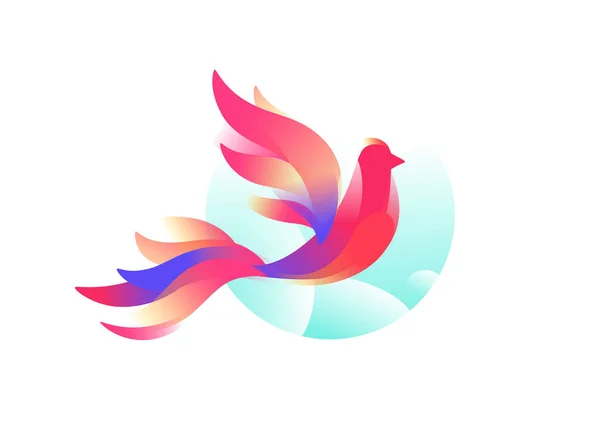 Logo Bir Kuş Harika Bir Kuş Vektör Görüntü Beyaz Bir — Stok Vektör