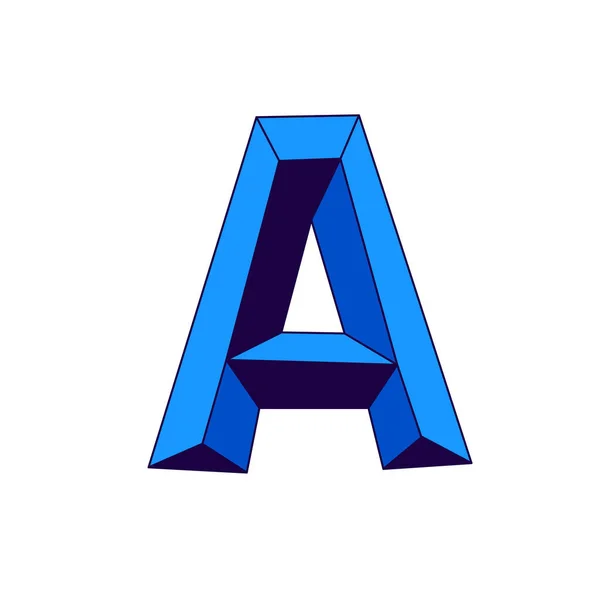 Carta Azul Estilo Cartoon Vector Monograma Emblema Para Uma Empresa —  Vetores de Stock