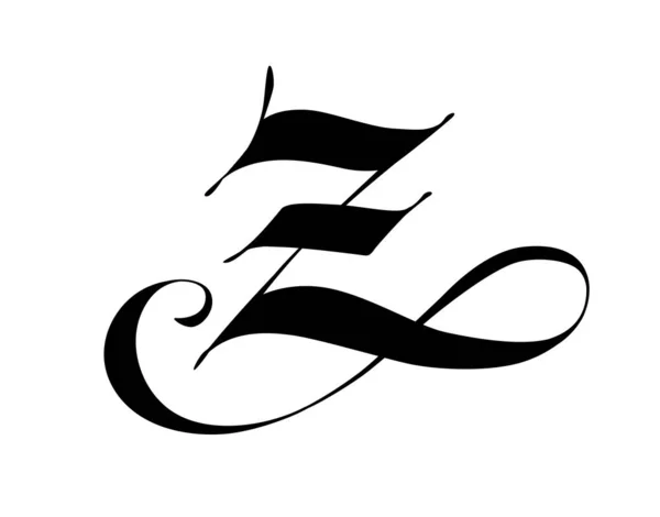 ゴシック様式の文字Z ベクトルモノグラム 会社や会社の紋章 コーポレートサイン — ストックベクタ