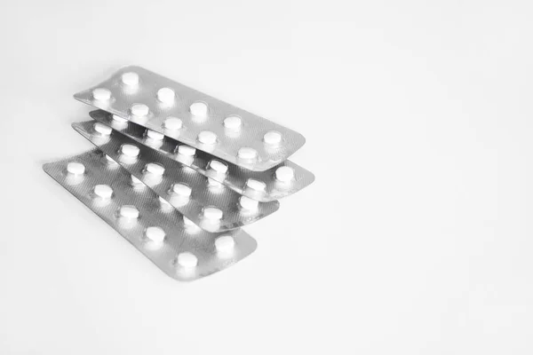Pillola Isolata Sfondo Bianco — Foto Stock