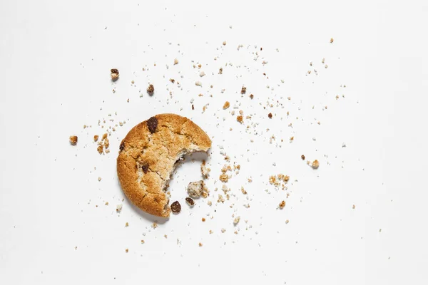 Chocolate Chip Cookies Isolated White Background Sweet Biscuits Homemade Pastry — Stock Photo, Image