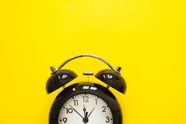 Solated Clock Time Yellow Background — Stock Photo, Image