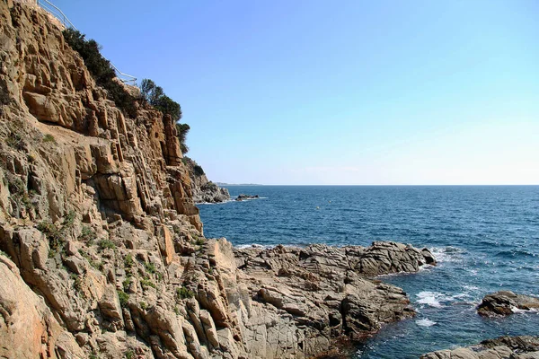 Rocky Coast Sea Spain Coast Sea Beautiful View Rocks Green — Stock Photo, Image