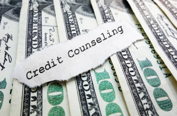 Credit Counseling Papier Bericht Geld — Stockfoto