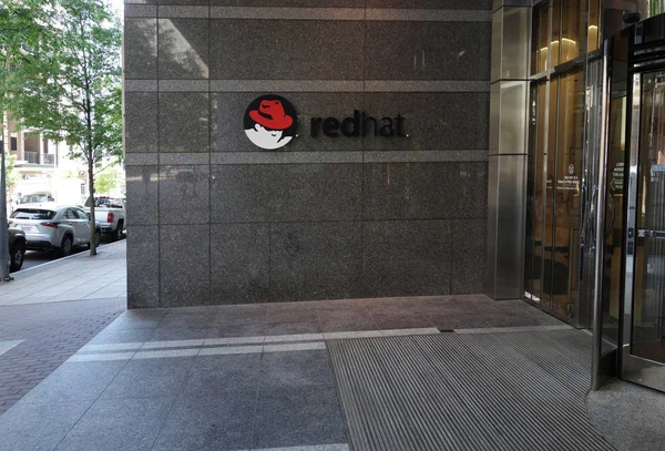 Raleigh Сша 2018 Red Hat Штаб Квартири Будинку Центрі Міста — стокове фото