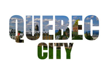 Quebec City, Kanada kolaj üzerinde beyaz