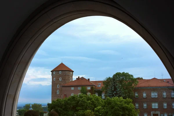 Uitzicht Het Wawel Kasteel Krakau Polen — Stockfoto