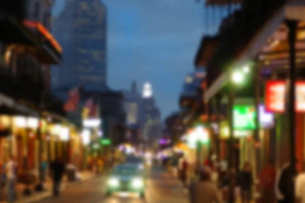 Blurred Background Bourbon Street New Orleans French Quarter — Stock Photo, Image