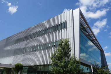 Raleigh, Nc/ABD - 8-24-2018: Centennial kampüsteki James B Hunt Kütüphane