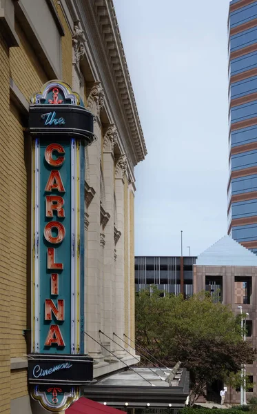 Durham Usa 2018 Carolina Theater Una Sala Cinematografica Spettacoli Nel — Foto Stock