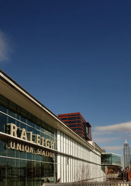 Raleigh Usa 2019 Visa Utsidan Union Station Tåget Depå Downtown — Stockfoto