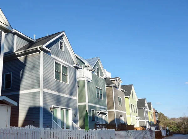 New Colorful Homes Downtown Raleigh — Stock Photo, Image