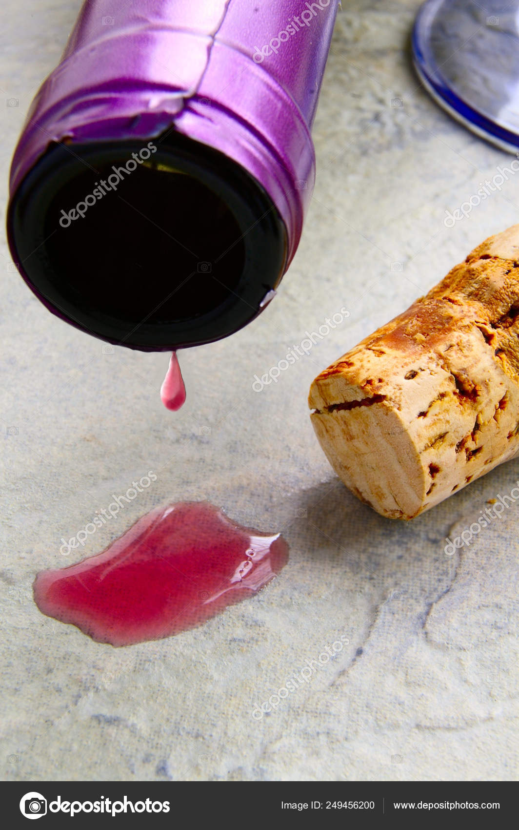 Wine Stain On Granite Counter Top Stock Photo C Zimmytws 249456200