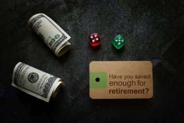 Saving for retirement planning clipart