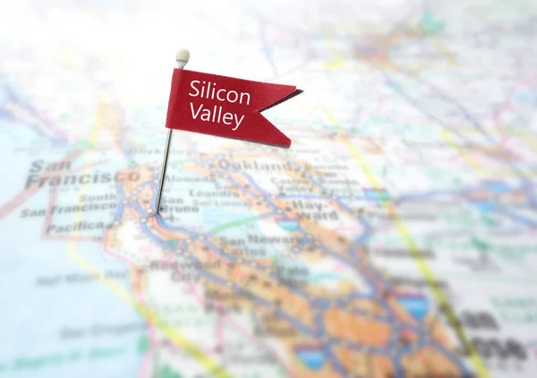 Silicon Valley map locator — Stock Photo, Image