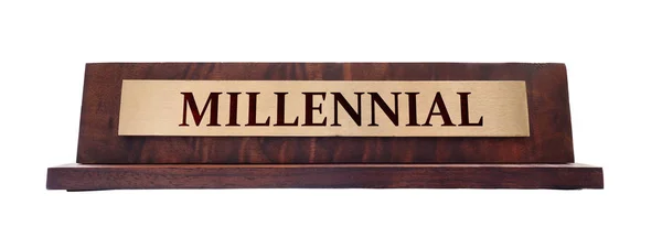 Millennial name plate — Stock Photo, Image