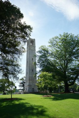 NC State University campus bell tower in Raleigh clipart