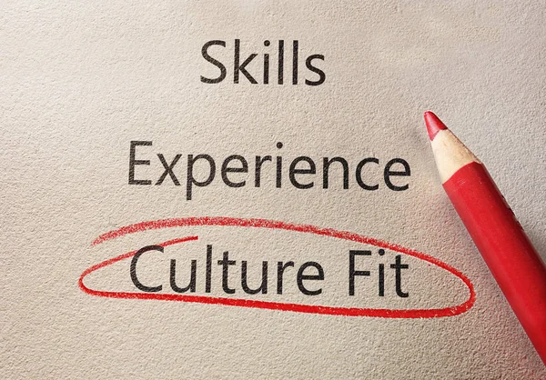 Culture Fit red circle — Stock Photo, Image