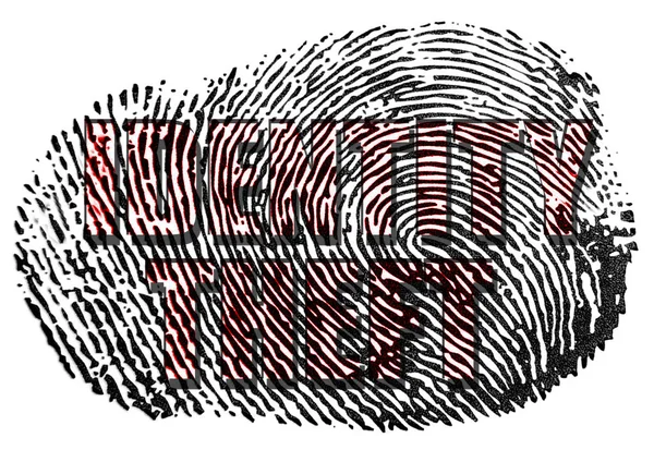 Linii papilarnych kradzieży tożsamości — Zdjęcie stockowe