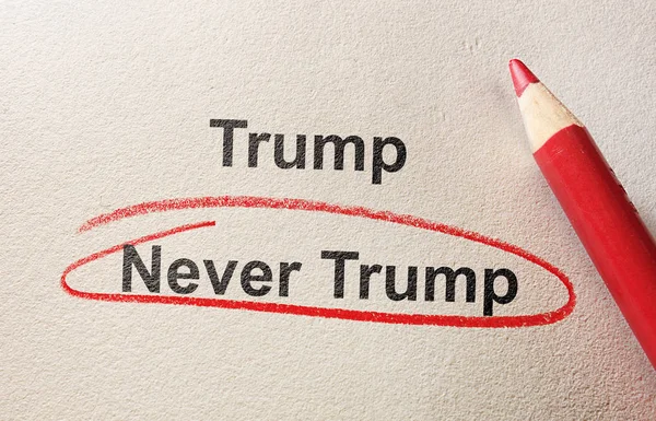 Nigdy nie Trump Message — Zdjęcie stockowe