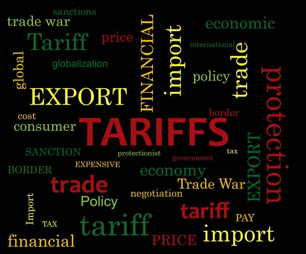 Tariff word cloud — Stock Photo, Image