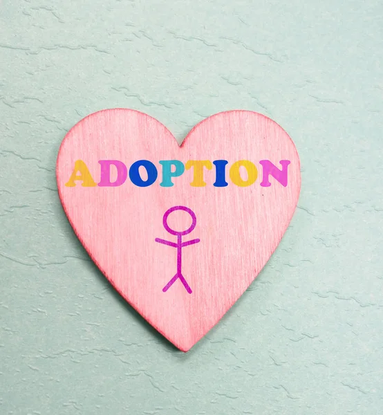Roze adoptie hart concept — Stockfoto