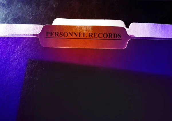 Папка Personnel Records — стоковое фото