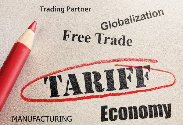 Circled Tariff text — Stock Photo, Image