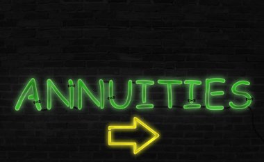 Annuities neon sign clipart