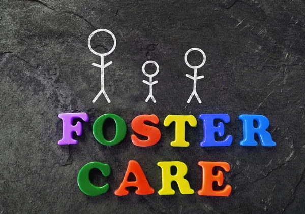 Foster care family of three — Stock Photo, Image