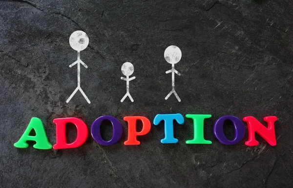 Famiglia di tre concetti di adozione — Foto Stock