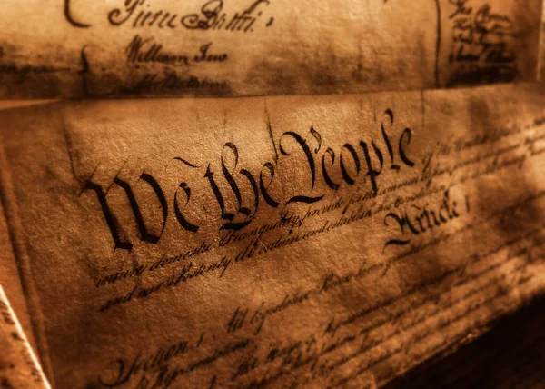 Birleşik Devletler Anayasası Biz Halk Madde Metni — Stok fotoğraf