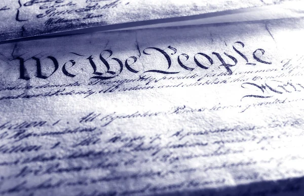 Σύνταγμα Των Ηνωμένων Πολιτειών Κείμενο Εμείς Λαοί — Φωτογραφία Αρχείου
