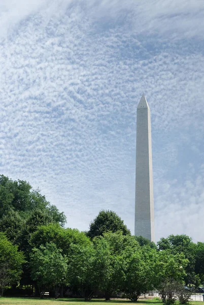 Washington Monument Surrounded Trees Summer National Mall Washington — Stock Photo, Image