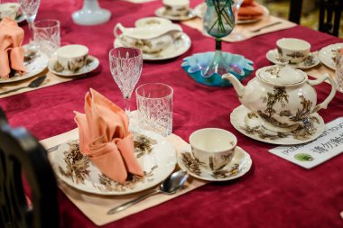 Penang, Malezya - 21 Aralık 2019: George Town 'daki İçişleri Pinang Peranakan Konağı (Baba-Nyonya Kültürü).