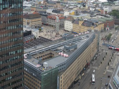 Oslo, Norveç - yaklaşık Ağustos 2017: şehir merkezinin havadan görünümü