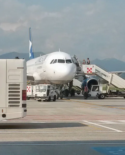 Orio Serio Bergamo Italie Circa Juillet 2014 Avion Stationné Aéroport — Photo