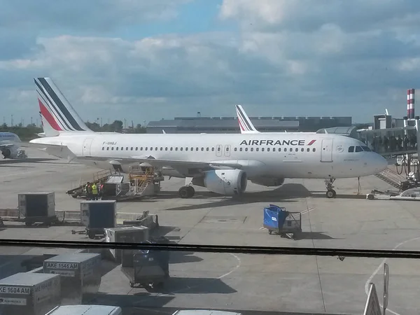 Париж Франция Circa May 2015 Air France Airbus A320 Припаркован — стоковое фото