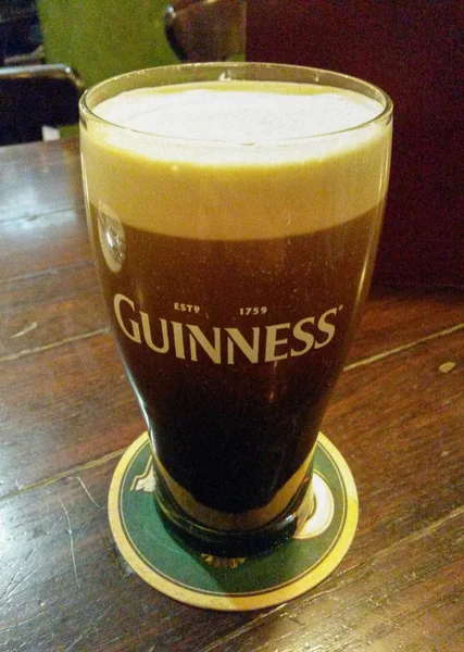 Dublín Irlanda Circa Octubre 2015 Una Pinta Guinness Alias Black — Foto de Stock