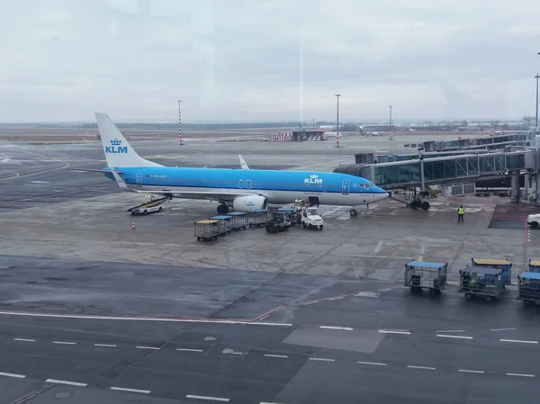 Prague Tsjechië Circa December 2017 Boeing 737 Van Het Klm — Stockfoto