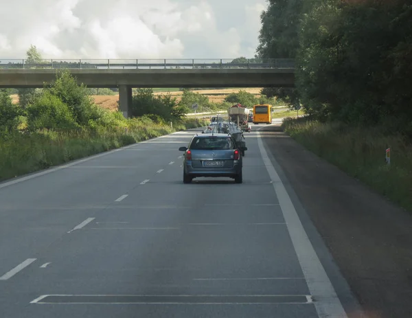 Helsingor Dinamarca Circa Agosto 2017 Autopista Que Conduce Copenhague Con — Foto de Stock