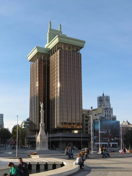 Madrid Espanha Circa Outubro 2017 Torres Colón Que Significa Torres — Fotografia de Stock