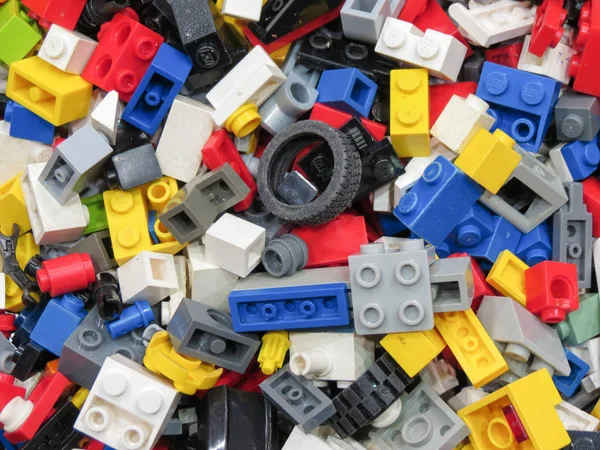Prag Tschechische Republik Dezember 2017 Hintergrund Aus Legosteinen — Stockfoto
