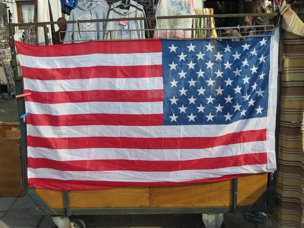 Venice Italy Circa March 2018 American National Flag Sale Venice — Stock Photo, Image