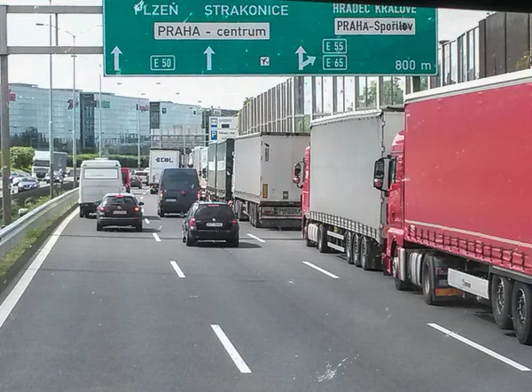 Prague República Checa Circa Junho 2015 Auto Estrada Que Conduz — Fotografia de Stock
