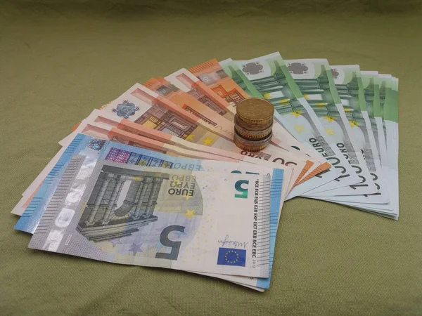 Euro Banknot Madeni Paralar Para Eur Avrupa Birliği Nin Para — Stok fotoğraf