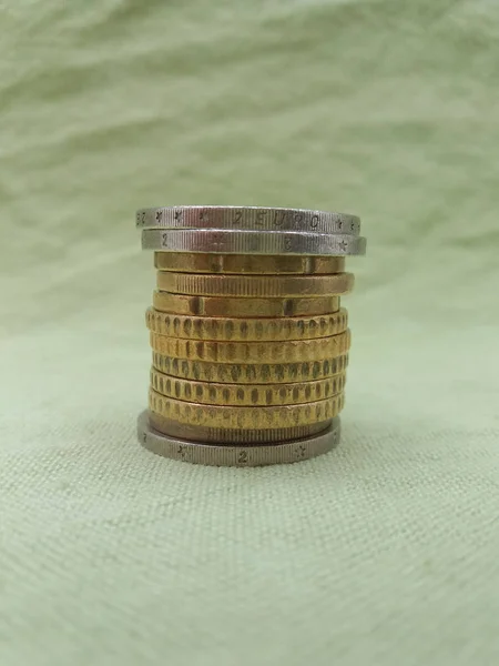 Κέρματα Ευρώ Ευρώ Νόμισμα Της Ευρωπαϊκής Ένωσης — Φωτογραφία Αρχείου