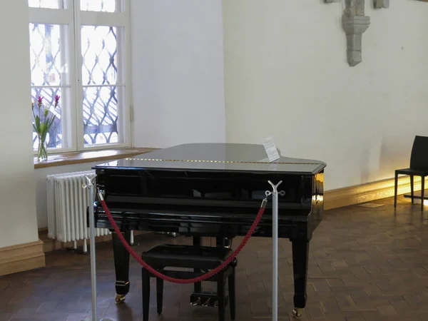 Instrumento Música Para Piano Cola Salón Budoir —  Fotos de Stock