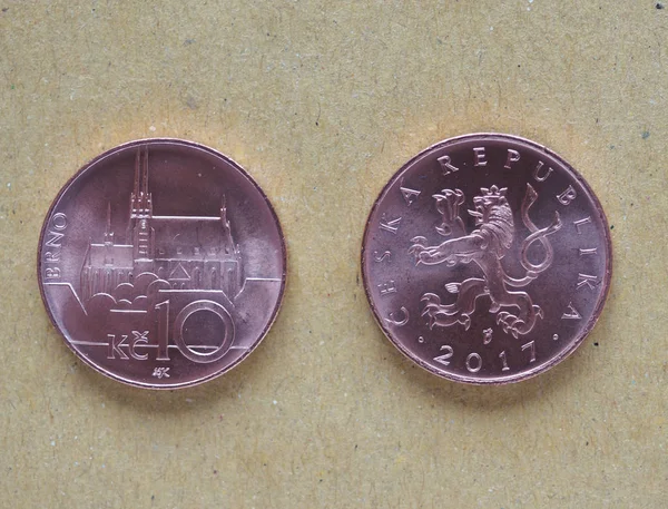Χρήματα Κέρματα Τσεχική Κορώνα Czk Νόμισμα Της Τσεχίας — Φωτογραφία Αρχείου