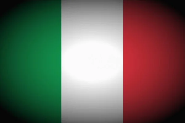 Italienska Flaggan Och Språk Ikonen Isolerade Illustration Vignetted — Stockfoto